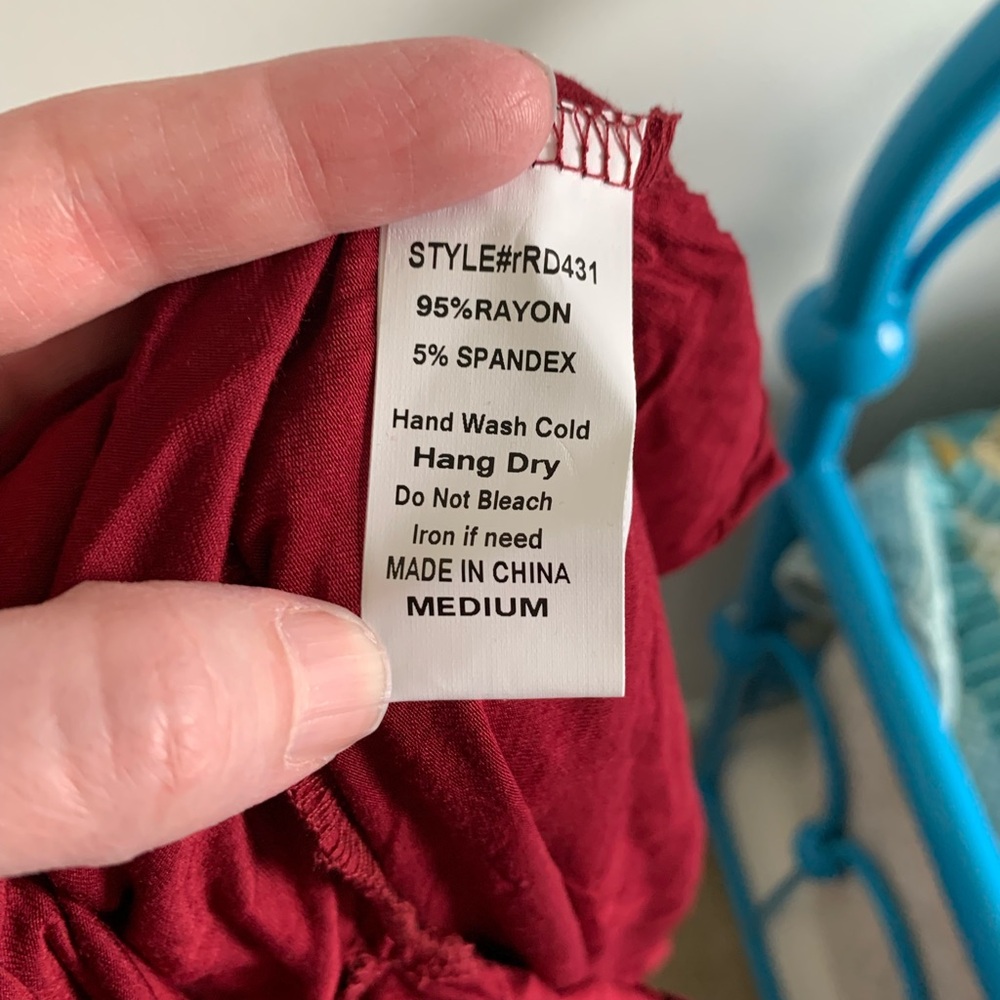 Cranberry Mini Dress with Faux Suede Elbow Patches - Picture 11 of 11